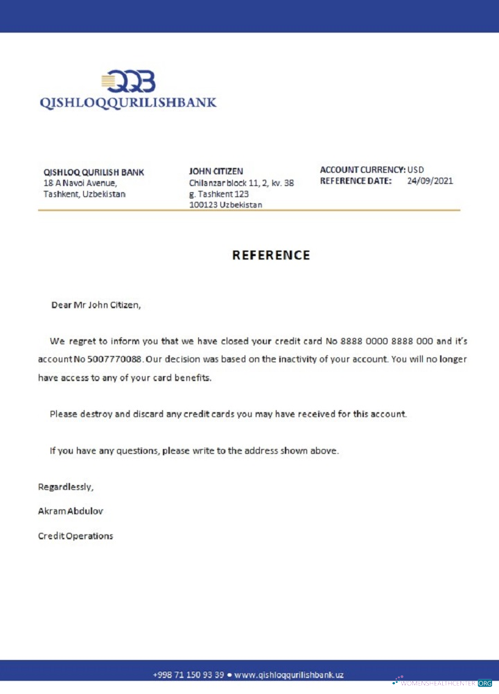 Download Uzbekistan Qishloq Qurilish Bank closure reference Photoshop template